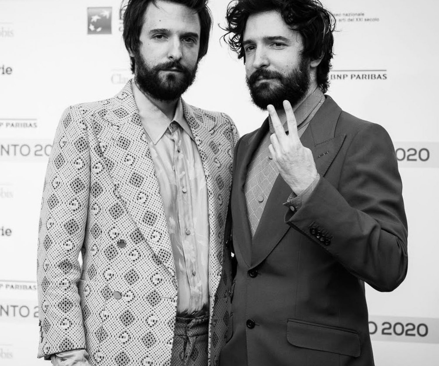 ROME, ITALY - JULY 06: Damiano D'Innocenzo and Fabio D'Innocenzo attends the 74th edition of the Nastri D'Argento 2020 on July 06, 2020 in Rome, Italy